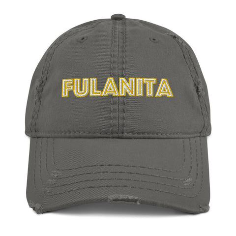 Fulanita - Women's Embroidered Distressed Hat