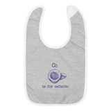 C is for Cafecito - Embroidered Cuban Baby Bib