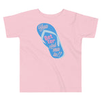 pink toddler t-shirt with a you better calmate chancleta