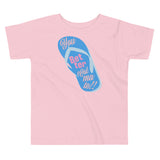 pink toddler t-shirt with a you better calmate chancleta
